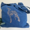 Tasche mit Windhund Stickerei